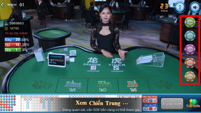 Chọn bet cược 