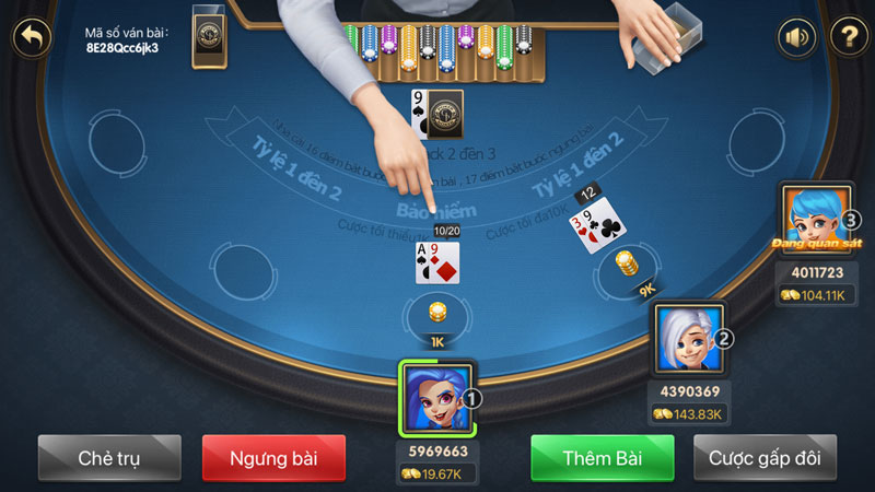 Luật chơi Blackjack Vi68